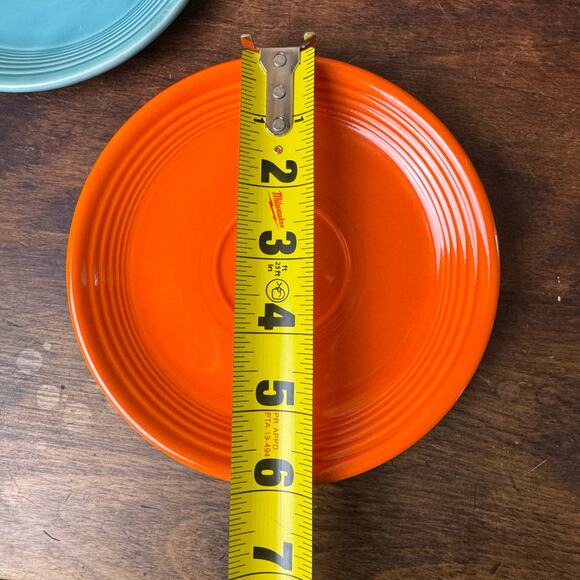 Fiesta FiestaWare Original Vintage & Post 1986 Set of 5 saucers Red Apricot Rose - Picture 3 of 13